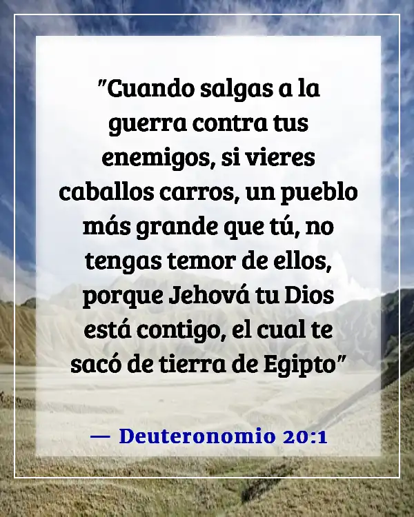 Versículo de la Biblia sobre la guerra en la Tierra (Deuteronomio 20:1)