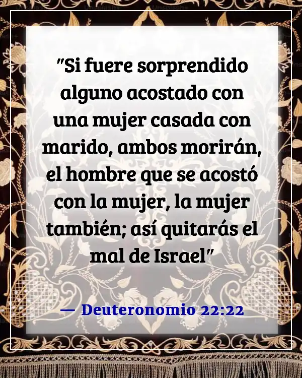 Versículo bíblico sobre el adulterio en el matrimonio (Deuteronomio 22:22)