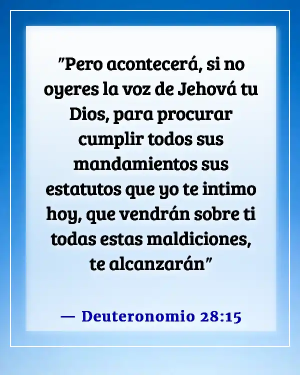Versículo bíblico sobre maldiciones y bendiciones (Deuteronomio 28:15)