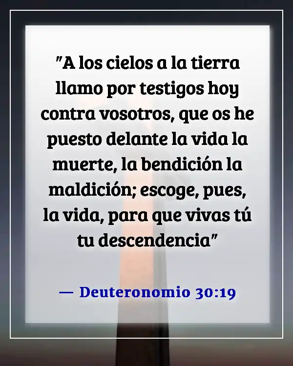 Versículo bíblico sobre maldiciones y bendiciones (Deuteronomio 30:19)