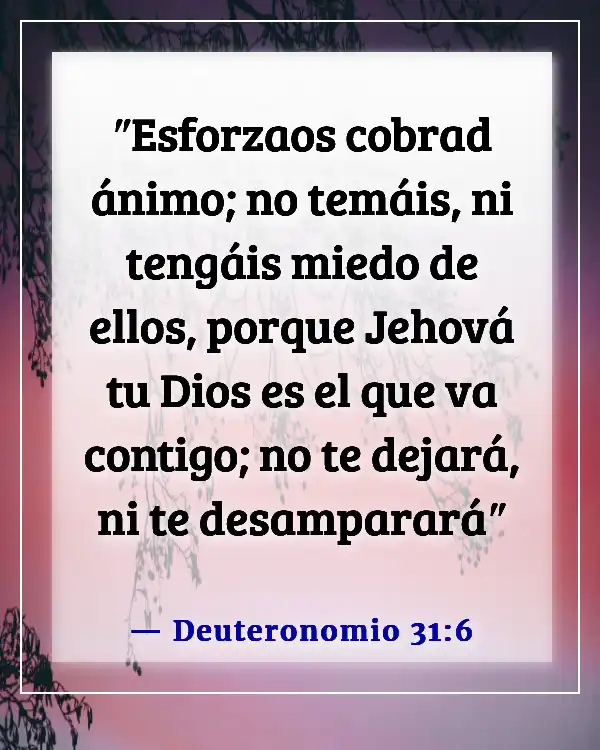 Versículos bíblicos para la exención religiosa (Deuteronomio 31:6)