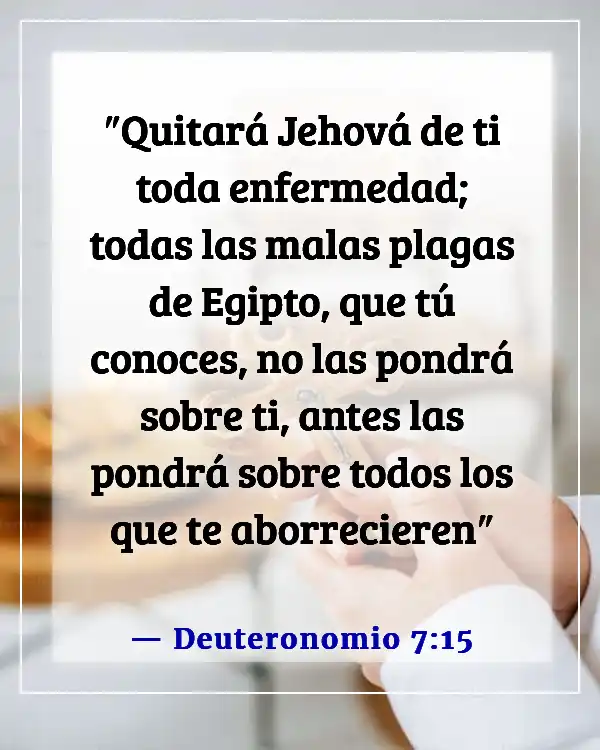Versículos de la Biblia sobre Dios protegiéndonos de la enfermedad (Deuteronomio 7:15)
