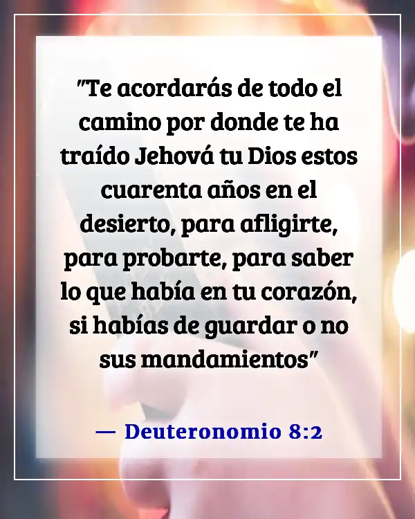 Versículo de la Biblia sobre Dios probándonos (Deuteronomio 8:2)