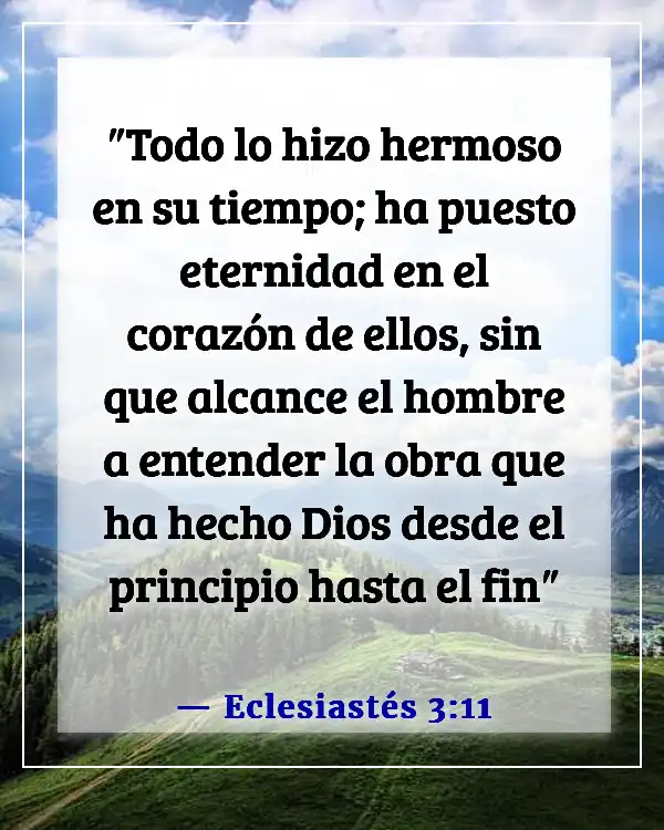 Versículos de la Biblia sobre esperar a la persona adecuada (Eclesiastés 3:11)