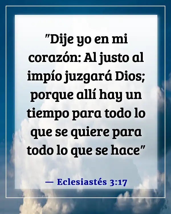 Versículo de la Biblia sobre el tiempo para todo (Eclesiastés 3:17)