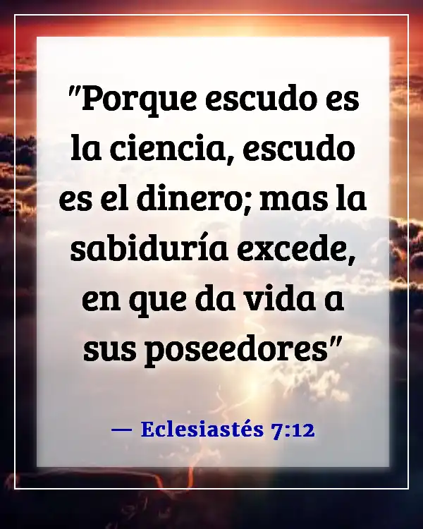 Versículos bíblicos sobre problemas financieros (Eclesiastés 7:12)