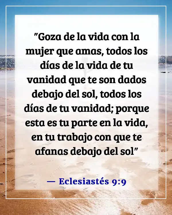 Versículos de la Biblia sobre maltratar a tu esposa (Eclesiastés 9:9)