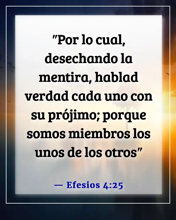Versículos de la Biblia sobre los mentirosos yendo al infierno (Efesios 4:25)