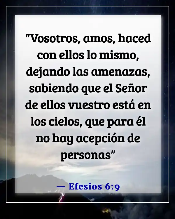Versículo de la Biblia sobre la aceptación (Efesios 6:9)