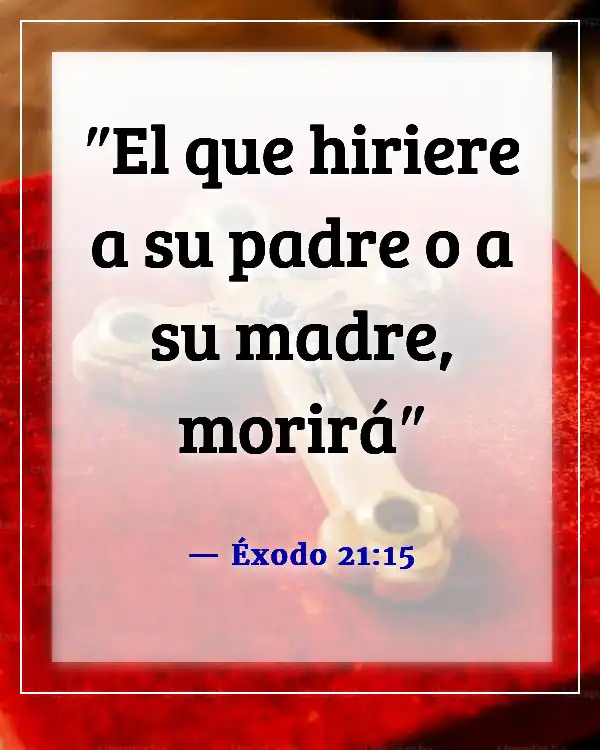 Versículos de la Biblia sobre faltar el respeto a tu madre (Éxodo 21:15)