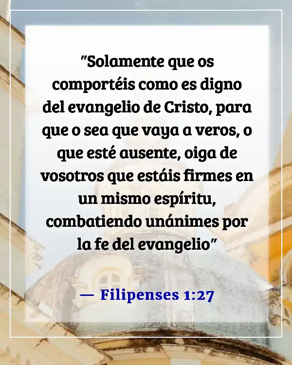 Versículos de la Biblia sobre la misión de la iglesia (Filipenses 1:27)