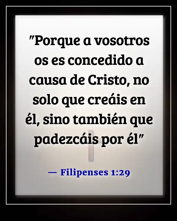 Versículo de la Biblia sobre estar agradecido por las pruebas (Filipenses 1:29)