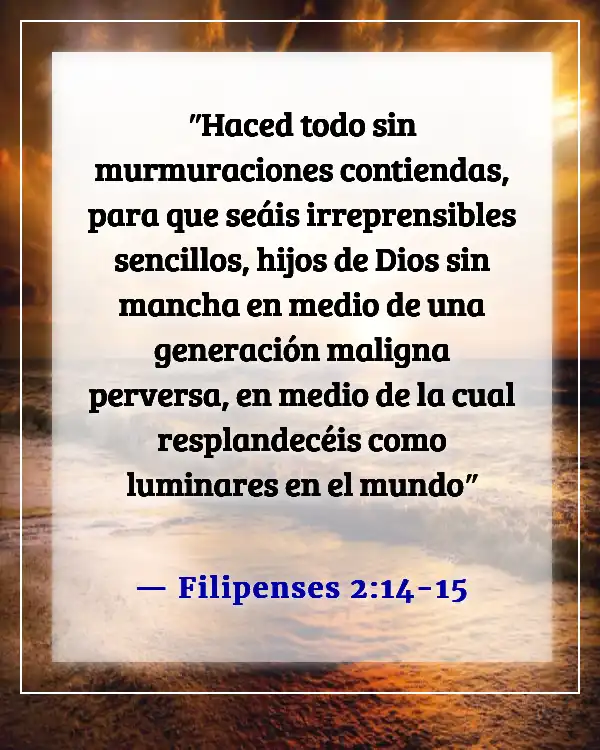 Versículo de la Biblia sobre hablar en contra de los pastores (Filipenses 2:14-15)