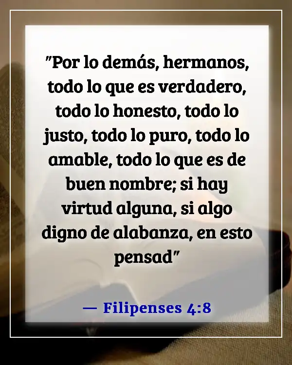 Versículos de la Biblia sobre el honor (Filipenses 4:8)