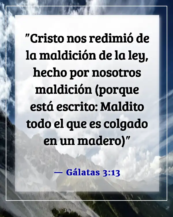 Versículo bíblico sobre maldiciones y bendiciones (Gálatas 3:13)