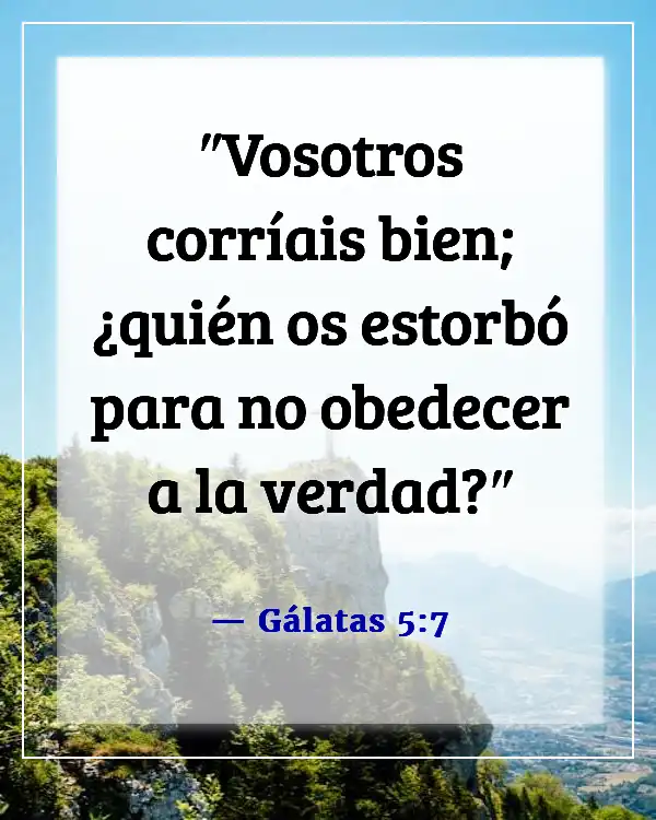 Versículo de la Biblia sobre correr la carrera (Gálatas 5:7)