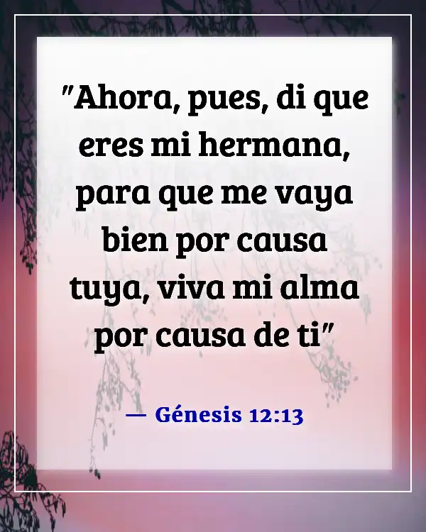 Versículos de la Biblia sobre las hermanas (Génesis 12:13)