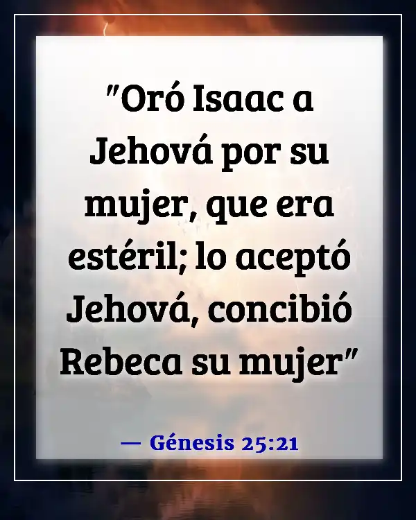 Versículos de la Biblia para problemas de fertilidad (Génesis 25:21)