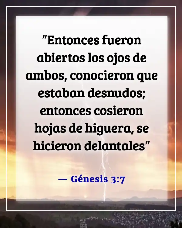 Versículos de la Biblia sobre exponer tu cuerpo (Génesis 3:7)