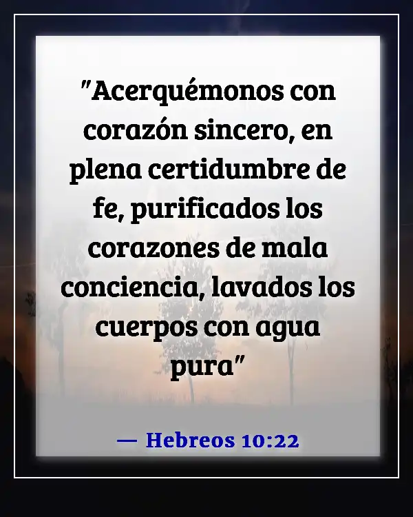 Versículos de la Biblia sobre el Sacramento del Bautismo (Hebreos 10:22)