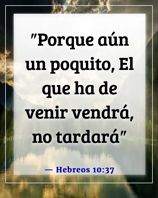 Versículos bíblicos sobre esperar el regreso de Jesús (Hebreos 10:37)