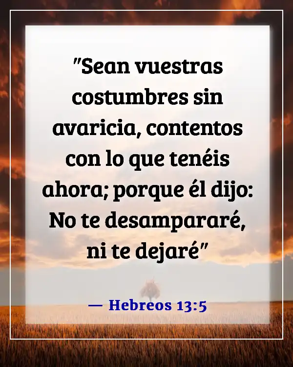 Versículos de la Biblia para consuelo y aliento (Hebreos 13:5)
