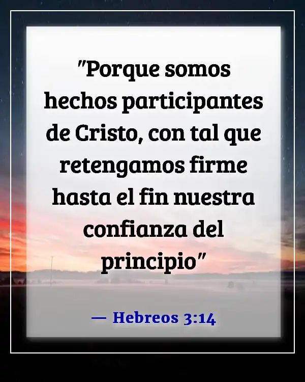 Versículo de la Biblia sobre la constancia (Hebreos 3:14)
