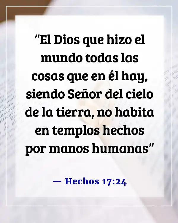 Versículos de la Biblia sobre respetar la creación de Dios (Hechos 17:24)