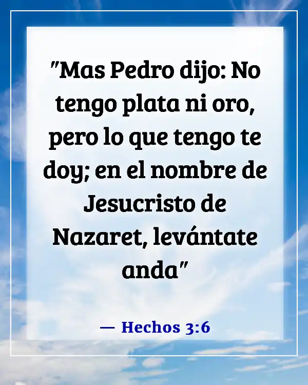 Versículos bíblicos sobre la parálisis espiritual (Hechos 3:6)