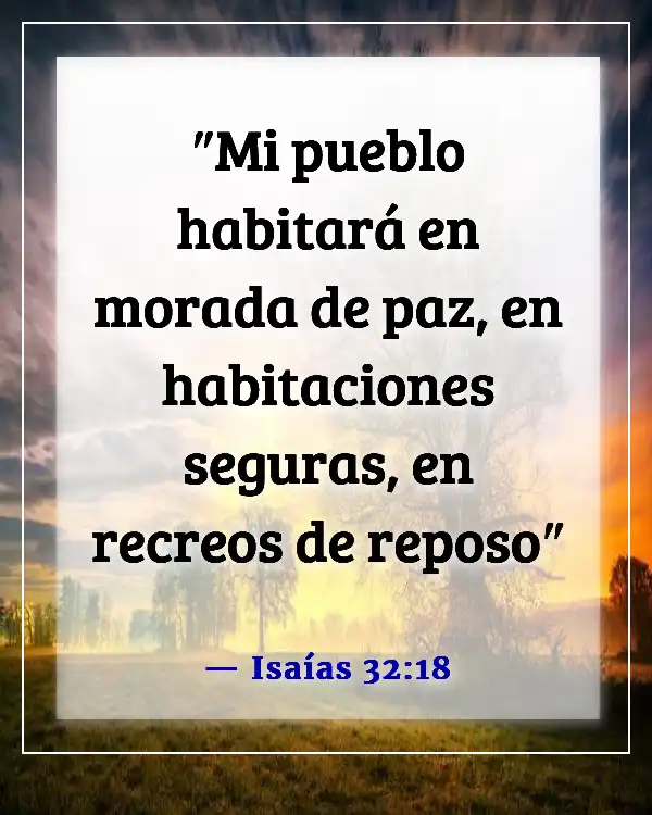 Versículos de la Biblia sobre dormir bien (Isaías 32:18)
