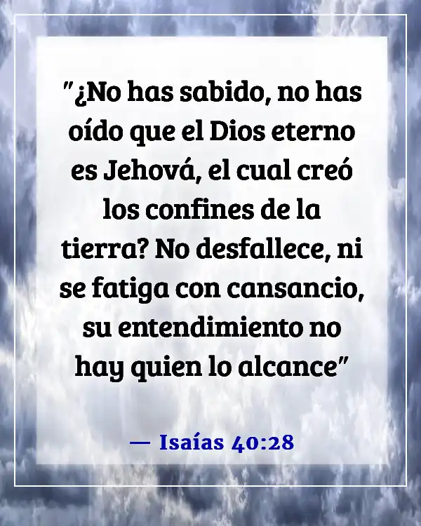 Versículos de la Biblia sobre respetar la creación de Dios (Isaías 40:28)