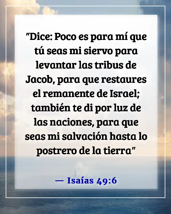 Versículo de la Biblia sobre misión y visión (Isaías 49:6)