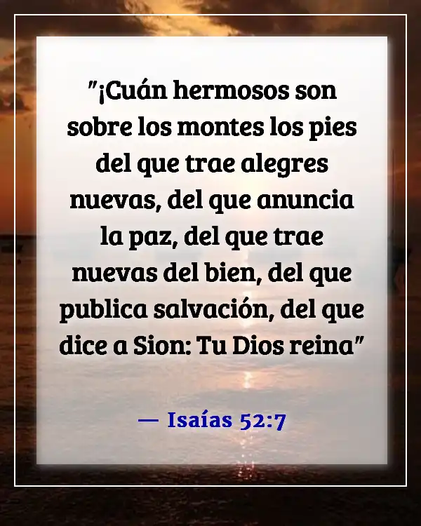 Versículos de la Biblia sobre la misión y el alcance (Isaías 52:7)