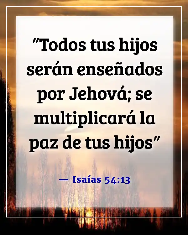Versículos de la Biblia sobre los hijos son una bendición del Señor (Isaías 54:13)