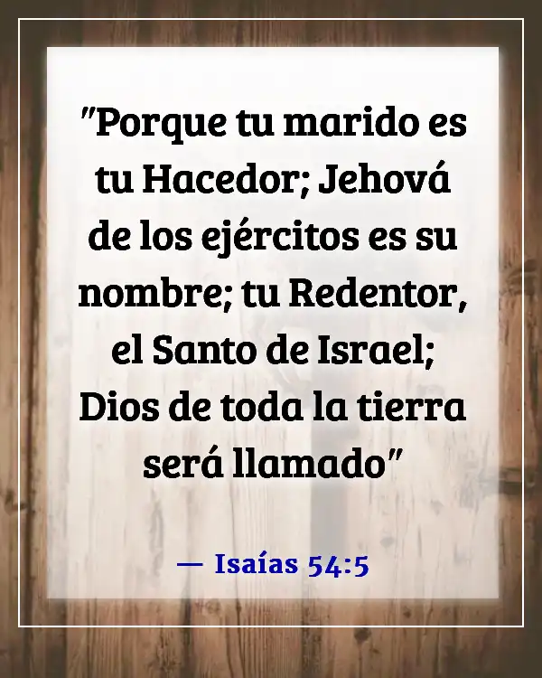 Versículo de la Biblia sobre un esposo infiel (Isaías 54:5)