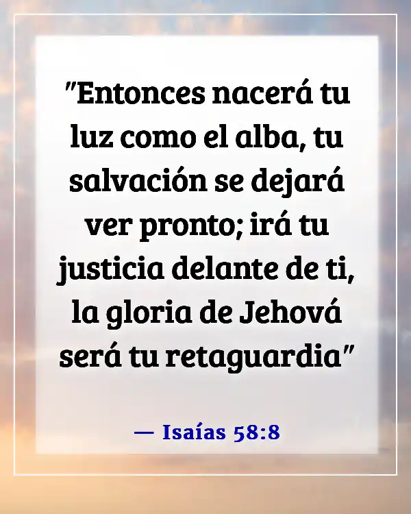 Versículos de la Biblia sobre problemas de salud (Isaías 58:8)