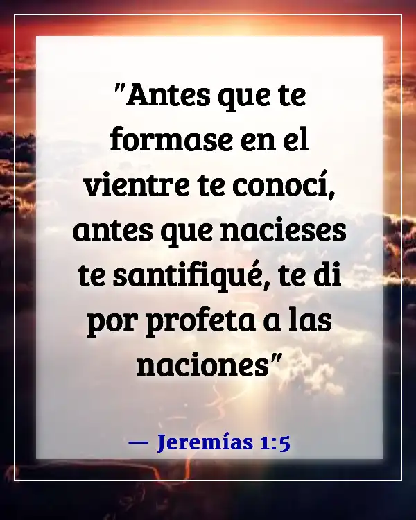 Versículos de la Biblia sobre los niños que van al cielo (Jeremías 1:5)