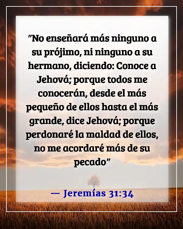Versículo de la Biblia sobre que solo Dios puede perdonar pecados (Jeremías 31:34)