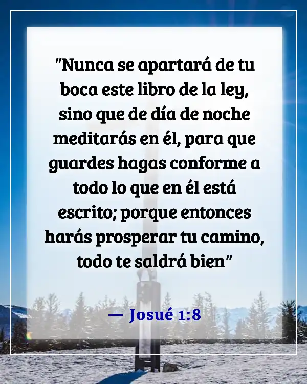 Versículos de la Biblia sobre el éxito y el trabajo duro (Josué 1:8)