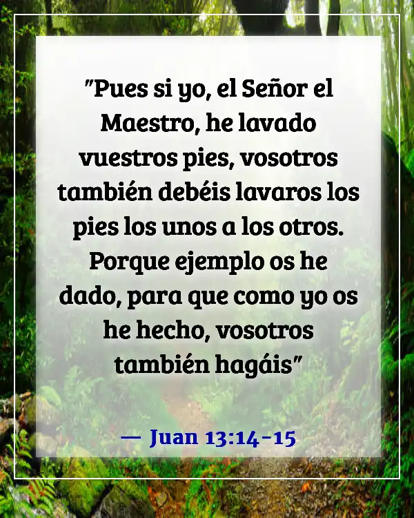 Versículo de la Biblia sobre el compromiso de servir a Dios (Juan 13:14-15)