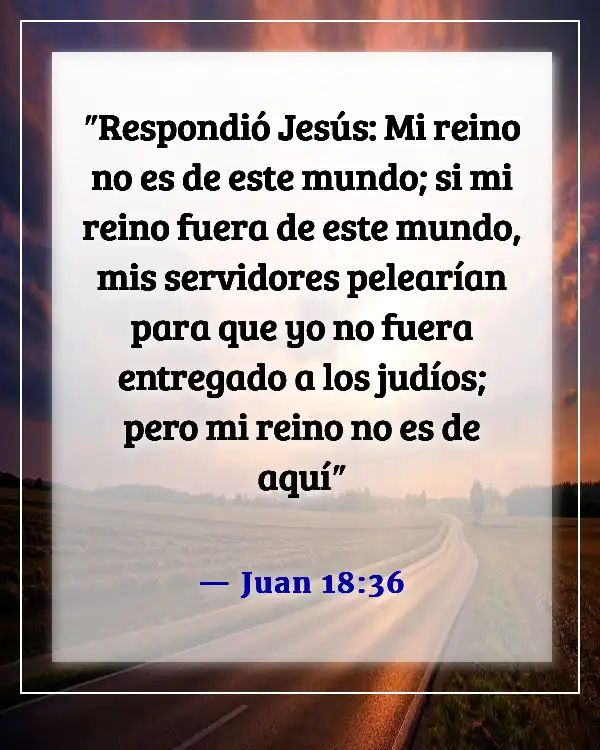Versículo de la Biblia sobre ser apartado del mundo (Juan 18:36)