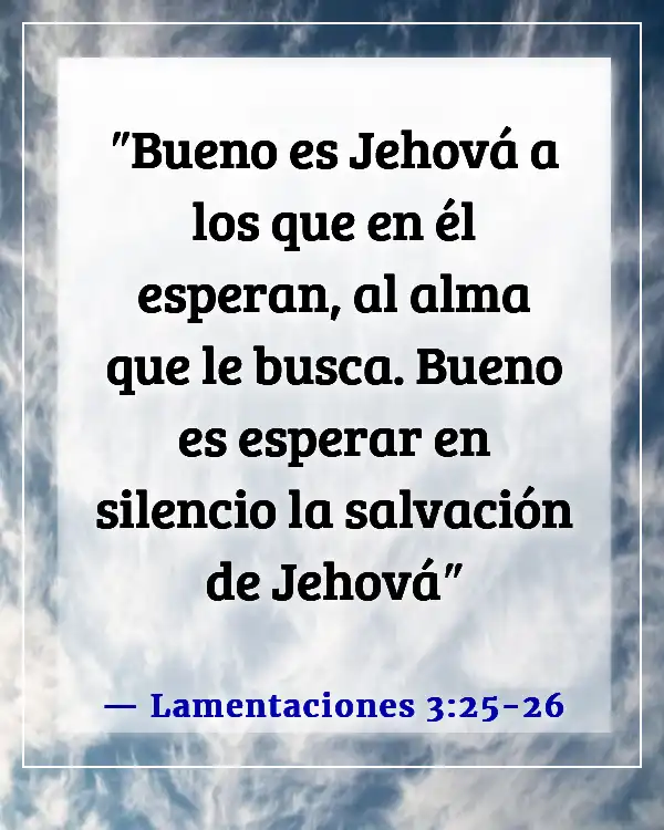Versículos de la Biblia sobre esperar a la persona adecuada (Lamentaciones 3:25-26)