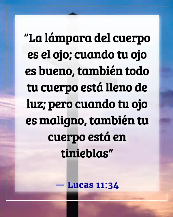 Versículo de la Biblia sobre guardar tus ojos y oídos (Lucas 11:34)