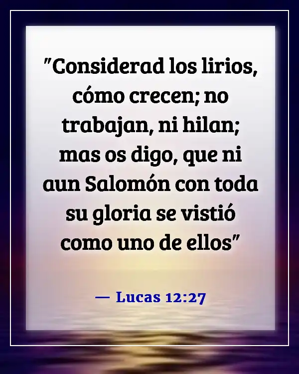 Versículos de la Biblia sobre el florecimiento de las flores (Lucas 12:27)