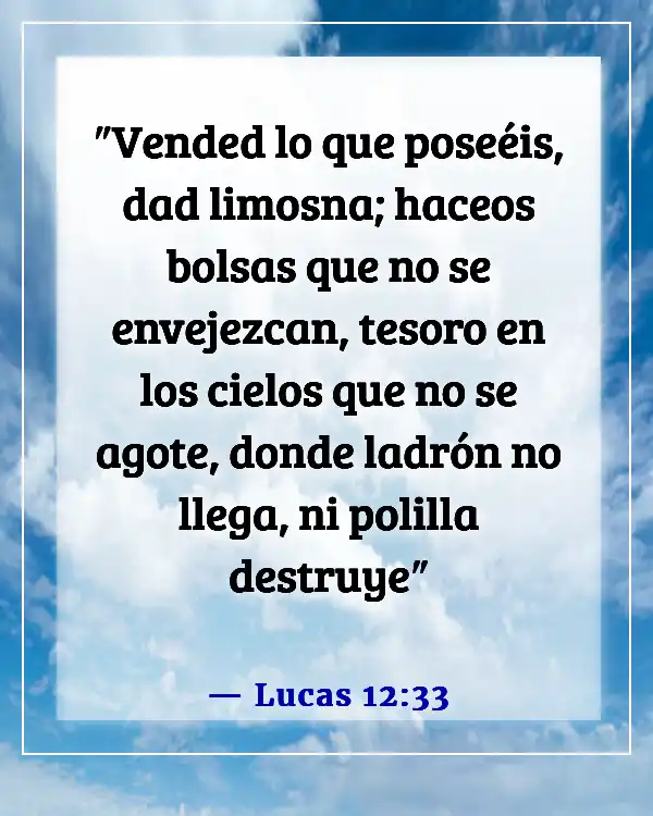 Versículos de la Biblia sobre las recompensas en el cielo (Lucas 12:33)