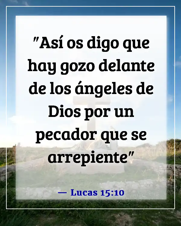 Versículos de la Biblia sobre ángeles y demonios (Lucas 15:10)