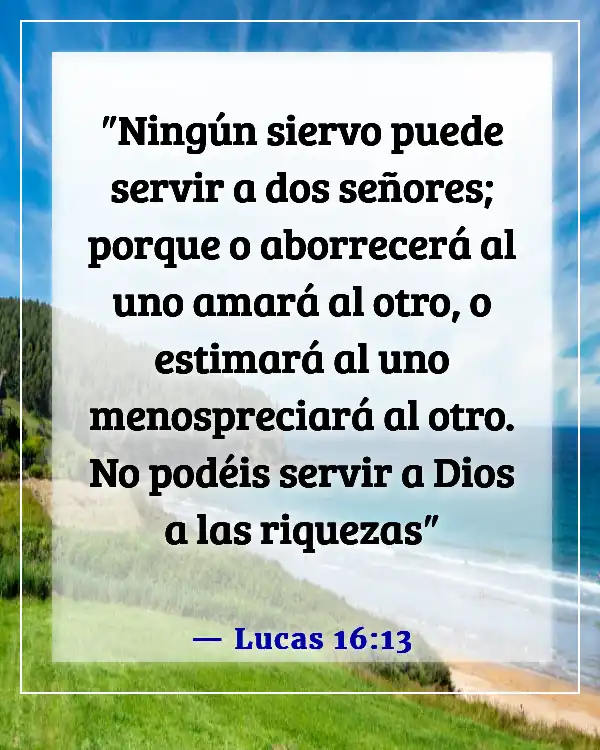 Versículo de la Biblia sobre ser apartado del mundo (Lucas 16:13)