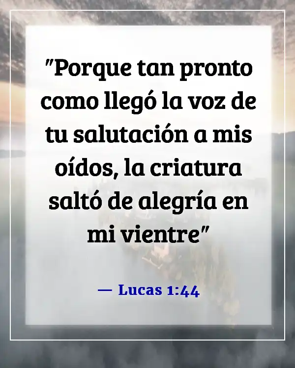 Versículos de la Biblia sobre los niños que van al cielo (Lucas 1:44)