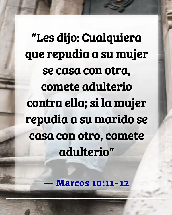 A verse in the Bible that addresses the topic of infidelity or adultery is Proverbs 6:32, which speaks about the consequences of adultery. Here's how you could refer to "Bible verse about a cheating wife" in Spanish: 

"Versículo de la Biblia sobre una esposa infiel" (Marcos 10:11-12)