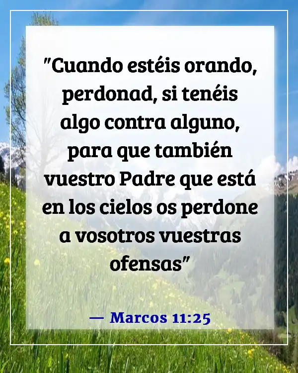 Versículos de la Biblia sobre dejar ir los sentimientos heridos (Marcos 11:25)